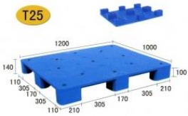 T25-九腳平板河北塑料托盤(pán)(1210)